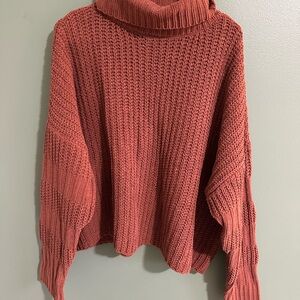 Cozy Women's Knit Sweater in Rust